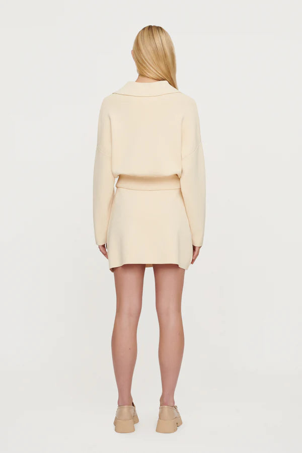 Clea - Carlos Crepe Knit Bomber - Butter