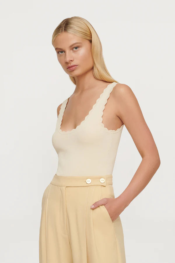 Clea - Romee Crepe Knit Tank - Butter